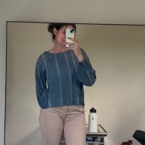 Southern Jean Shirt with Stripes and a Zipper